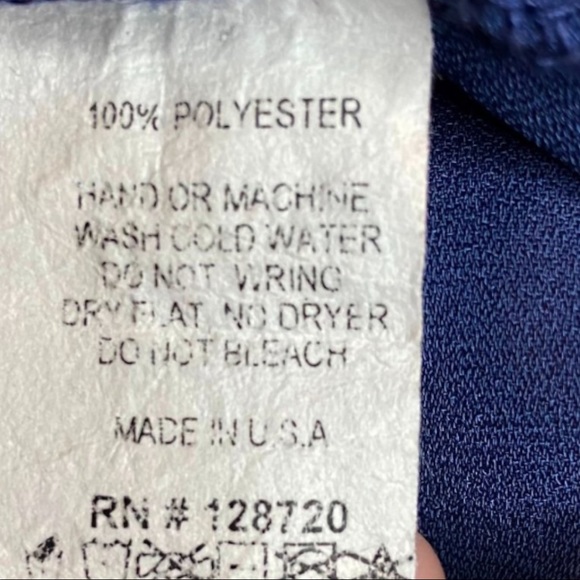 Alya Deep Blue Wrap Style Spaghetti Strap V-neck Ruffled Cami Top Size Medium - Picture 8 of 8